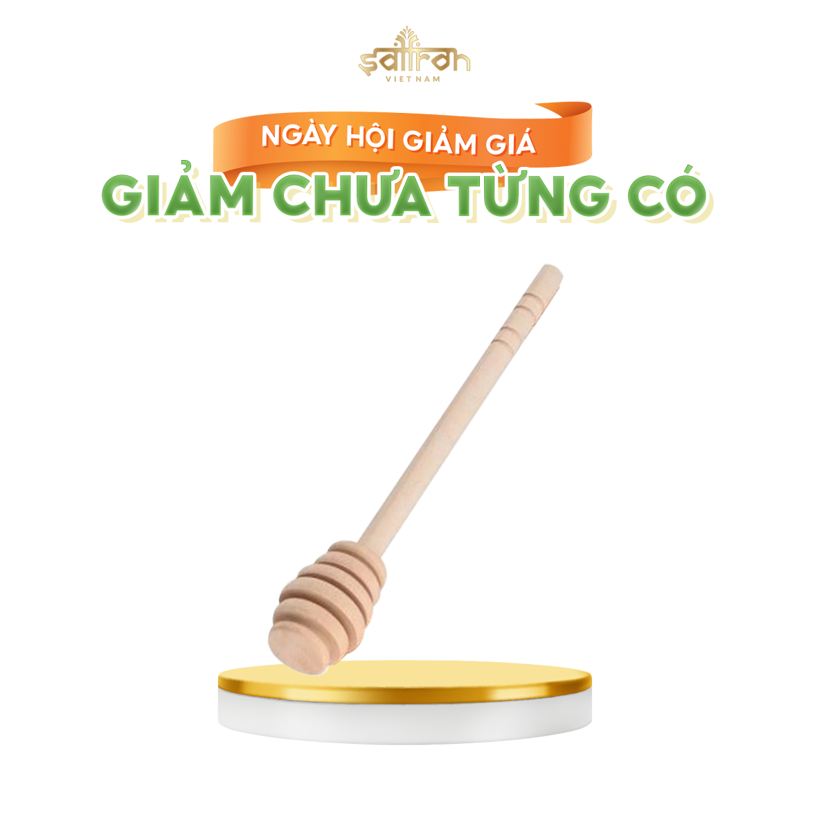 Que gỗ lấy mật ong Saffron Việt Nam kích thước dài 15cm