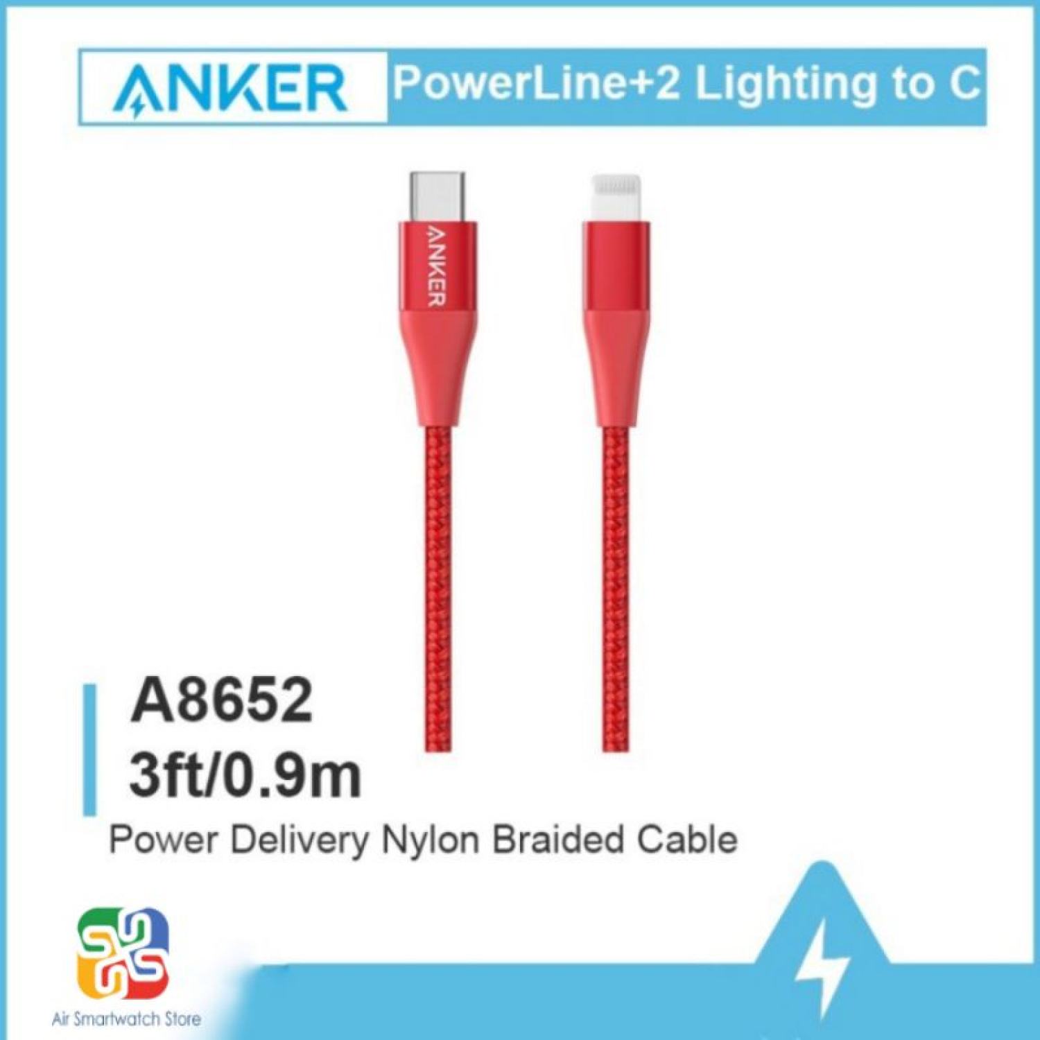 Cáp Anker A8652 powerline+ II C-lightning new nguyên seal
