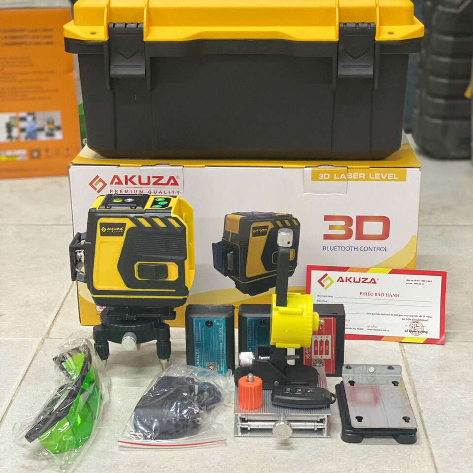 Máy cân bằng laser, Máy bắn cốt cân mực 12 tia xanh Akuza 3D C20