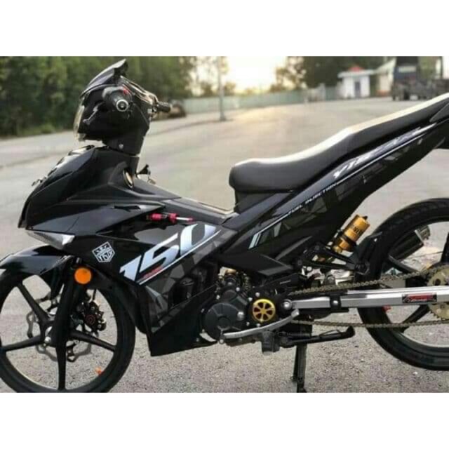 Tem rời Exciter Y15ZR Xe đen phối xám trắng