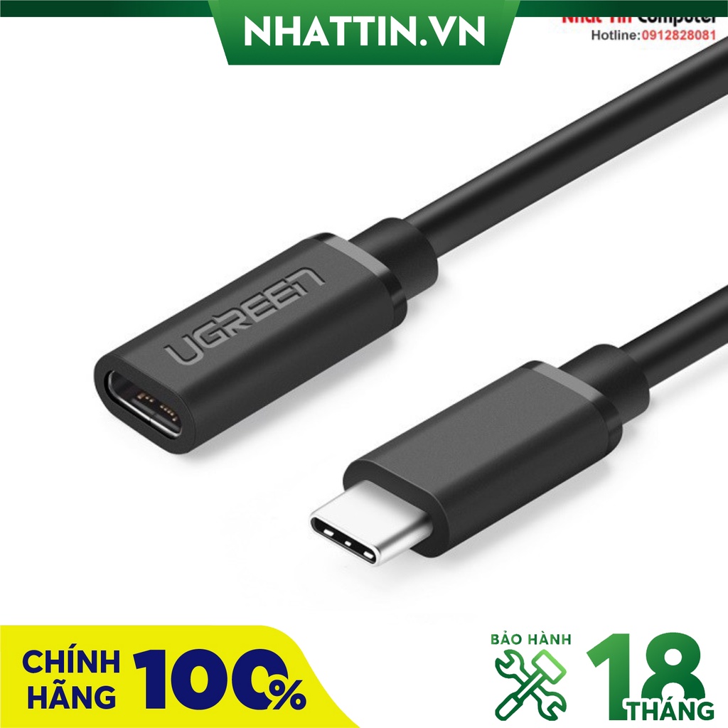 Cáp nối dài usb type-c dài 0,5m chính hãng ugreen 40574 cao cấp - phân phối chính hãng