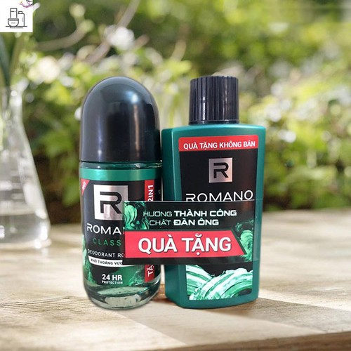 [HCM]Lăn Khử Mùi Nam Romano 50ml tặng tắm gội 60g