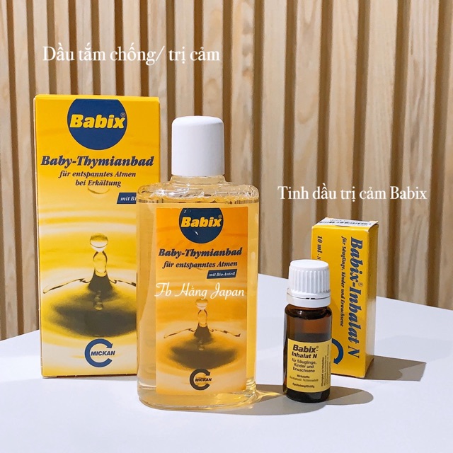 SET TINH DẦU CHỐNG CẢM BABIX CHO BÉ HÀNG ĐỨC