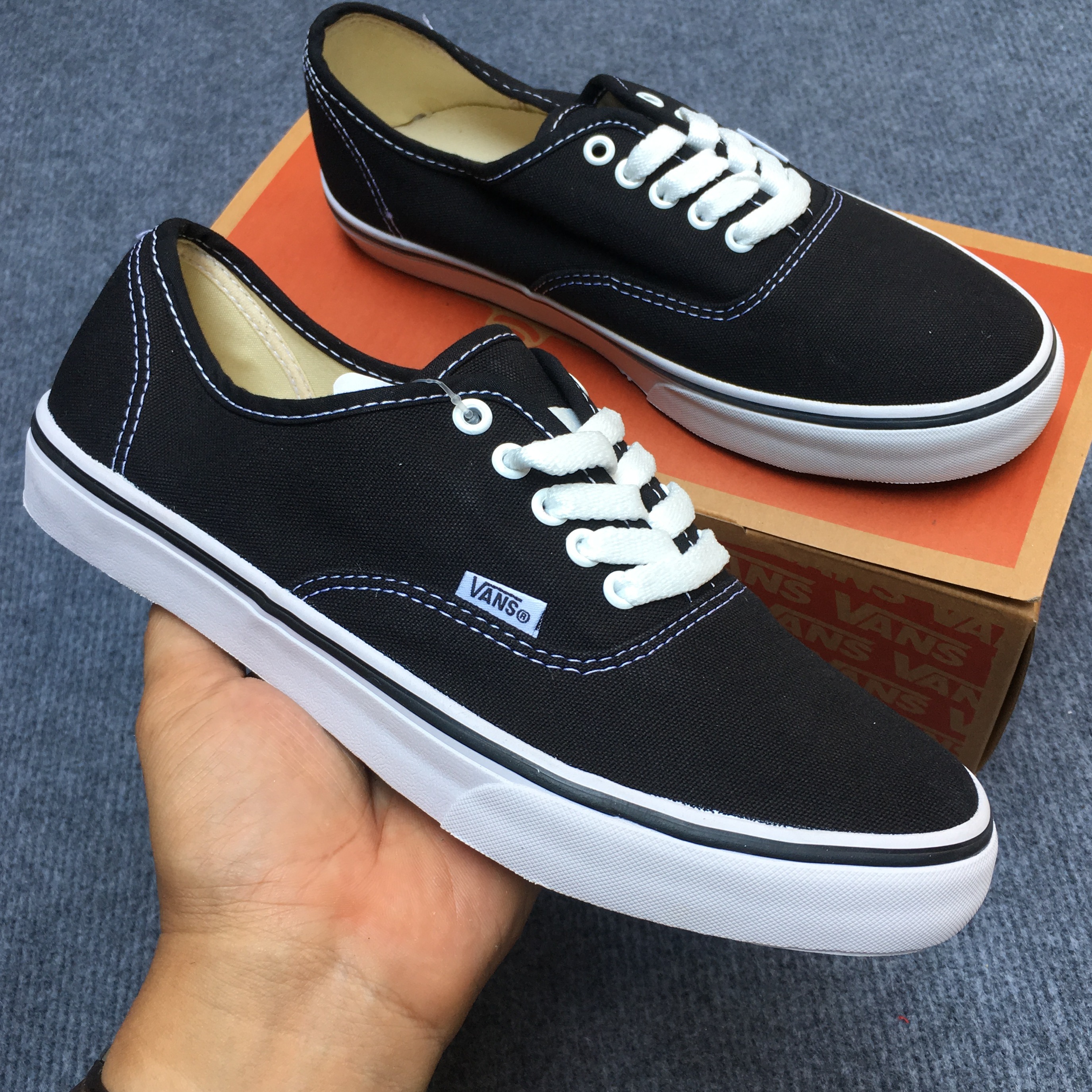 [TẶNG TẤT + HỘP + LỌ TẨY ] GIÀY thể thao nam nữ vans classic đen