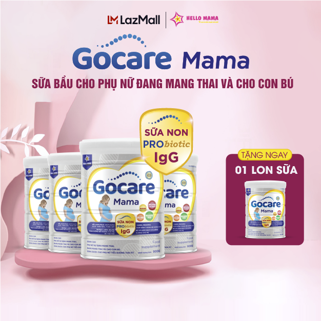 Combo 4 Sữa bột Gocare Mama sữa bầu cho phụ nữ đang mang thai và cho con bú - Hộp 900G