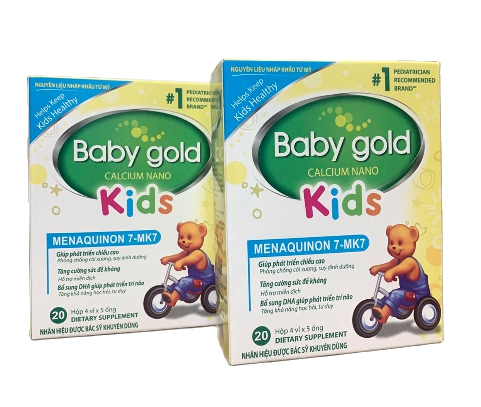 BABY GOLD CALCIUM NANO - BỔ SUNG ĐẦY ĐỦ CANXI VÀ VITAMIN D3 CHO CƠ THỂ - TRẺ EM CÒI XƯƠNG VÀ HẠN CHẾ QUÁ TRÌNH LOÃNG XƯƠNG Ở NGƯỜI CAO TUỔI