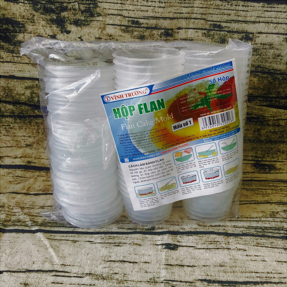 Set 50c Hộp đựng bánh flan nhựa PP số 0123, chất lượng đảm bảo an toàn đến sức khỏe người sử dụng, cam kết hàng đúng mô tả