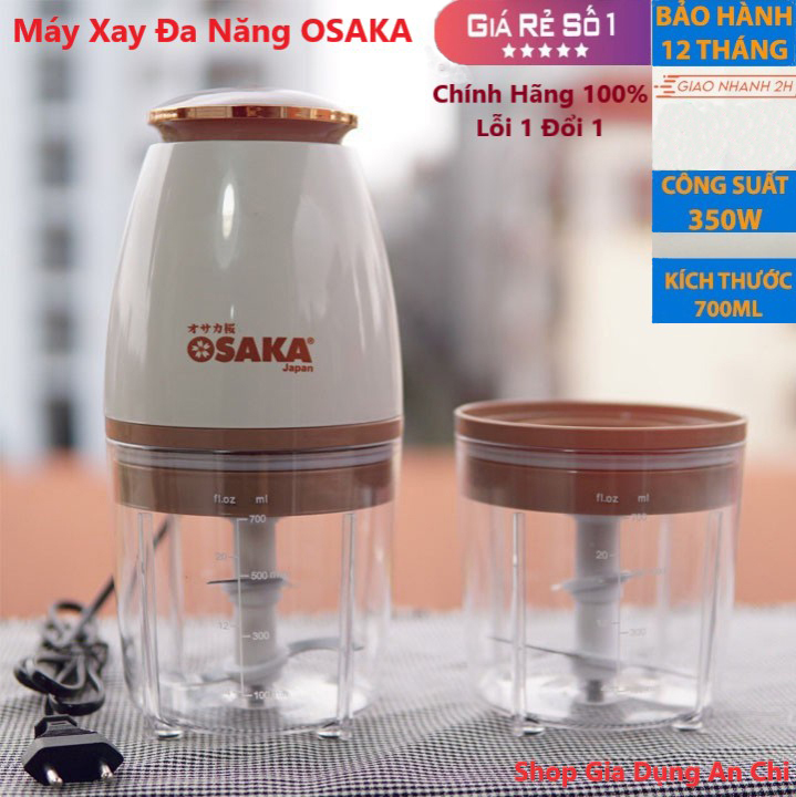 Máy xay đa năng Osaka Nhật Bản 350W, Máy xay thịt cá, đá lạnh, sinh tố, hành tỏi và các loại hạt
