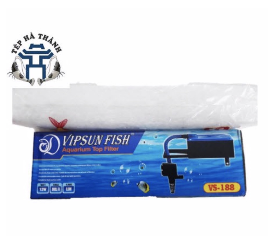   Hoàn Tiền 10%  Máy Bơm Máng Lọc Nước Hồ Cá VS-188 Và Bông Lọc - Bộ Bơm Lọc Nước Bể Cá Vipsun 