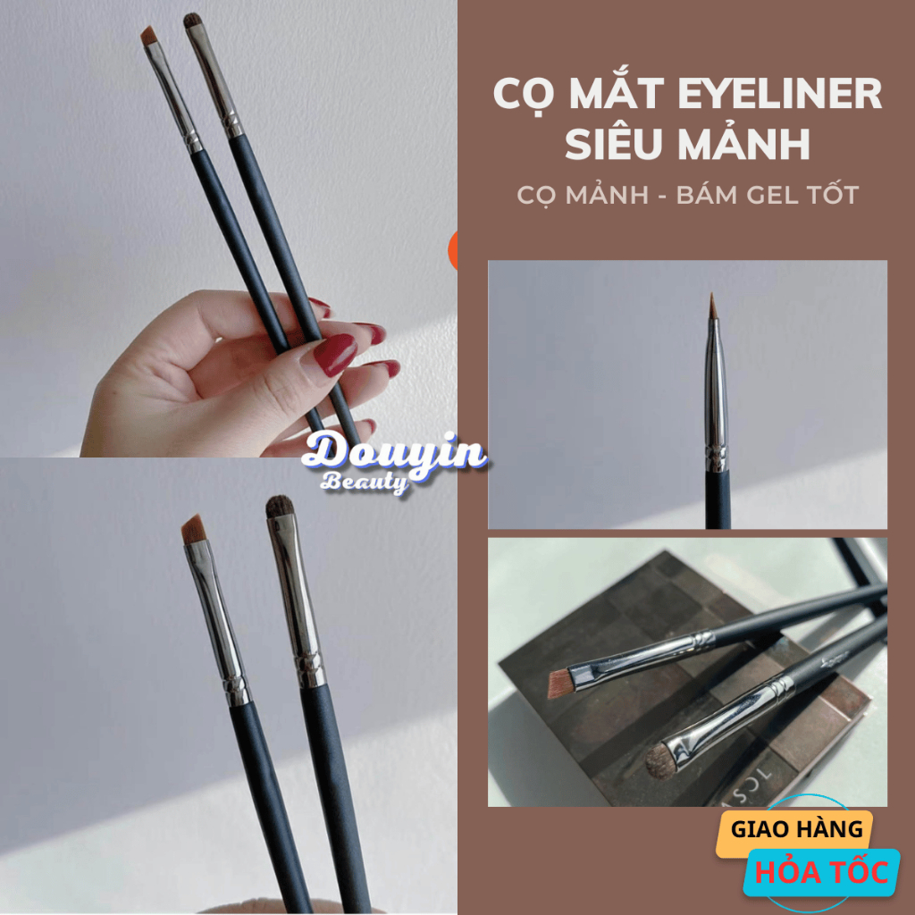 Cọ eyeliner kẻ nét siêu mỏng siêu mảnh lông mềm dd08 - douyin beauty