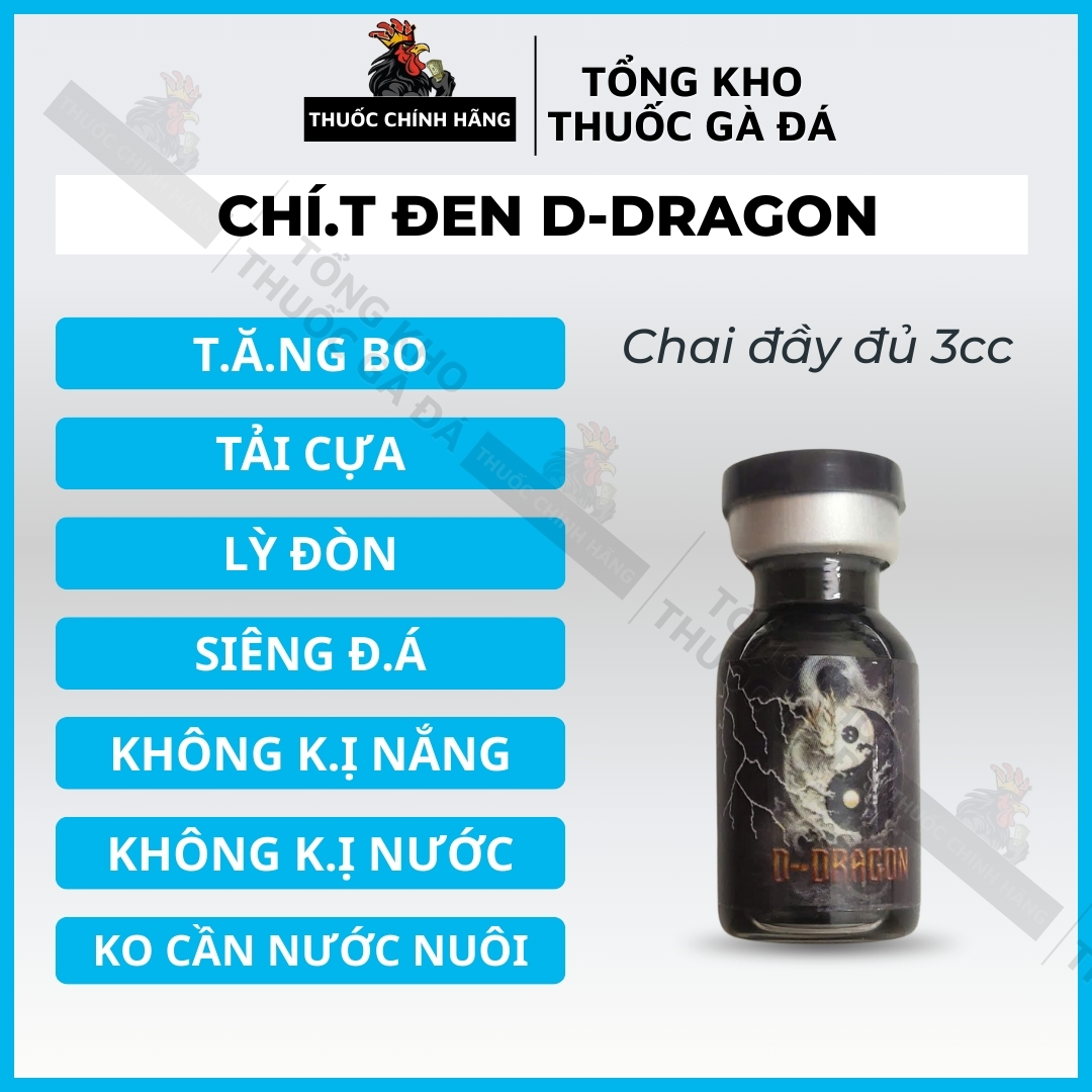 D-Dragon – Chi’.t Đ.á Đen Cho Gà Nòi & Gà Tre – Tăng Bo, Tải Cựa, Giam Đ.au