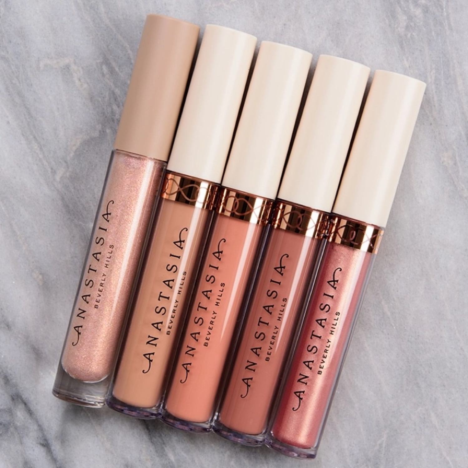 Set 5 Son Kem Lì và Son Bóng Anastasia Beverly Hills Undressed Lip Set