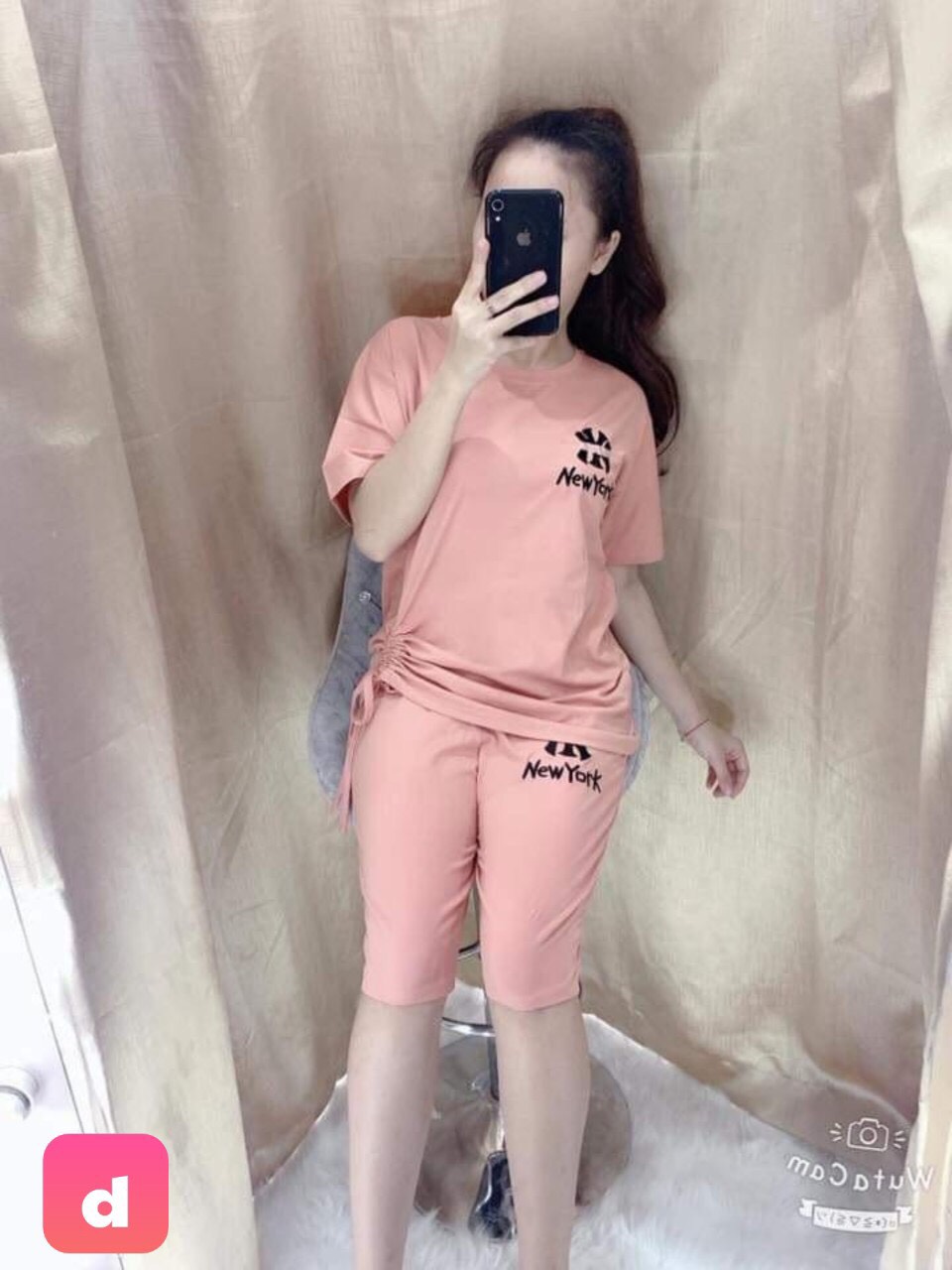 Đồ bộ lửng mặc nhà thiết kế dây rút NY thun coton co giãn 4 chiều / có size XXL