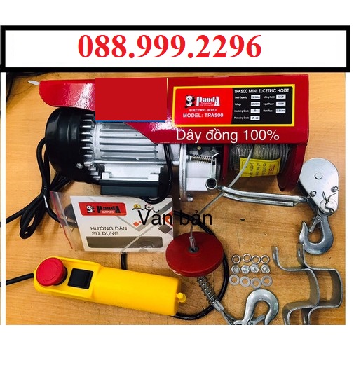 Máy tời điện pa500 cáp dài 30m