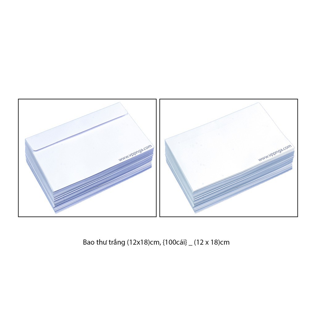 Bao thư trắng có keo (12x18)cm, {100cái}