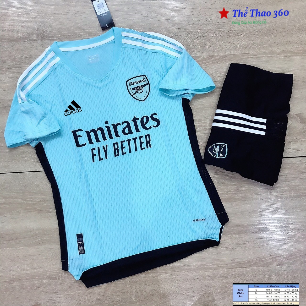 Áo Bóng Đá Câu Lạc Bộ Arsenal -Mẫu 2021 2022 - Chất Polyeste - Hàng Thái Lan