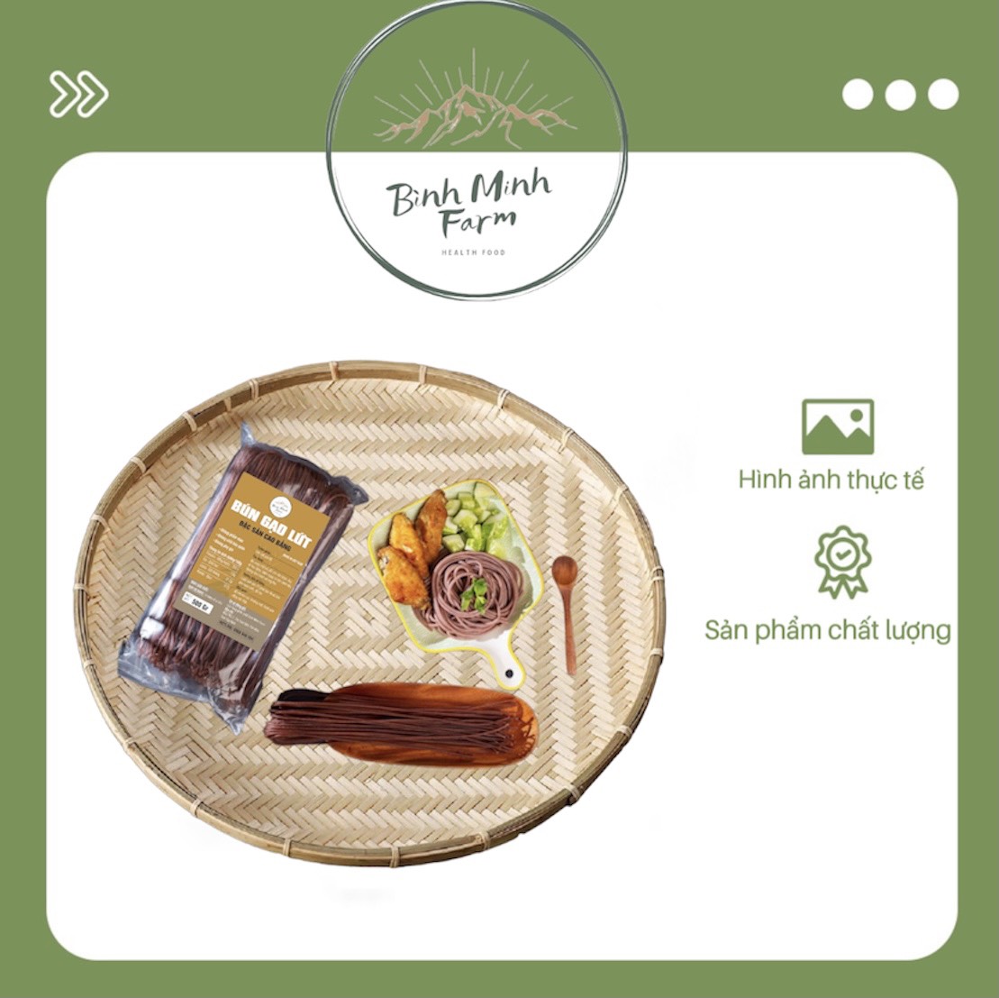 Bún gạo lứt huyết rồng - eat clean - 500g