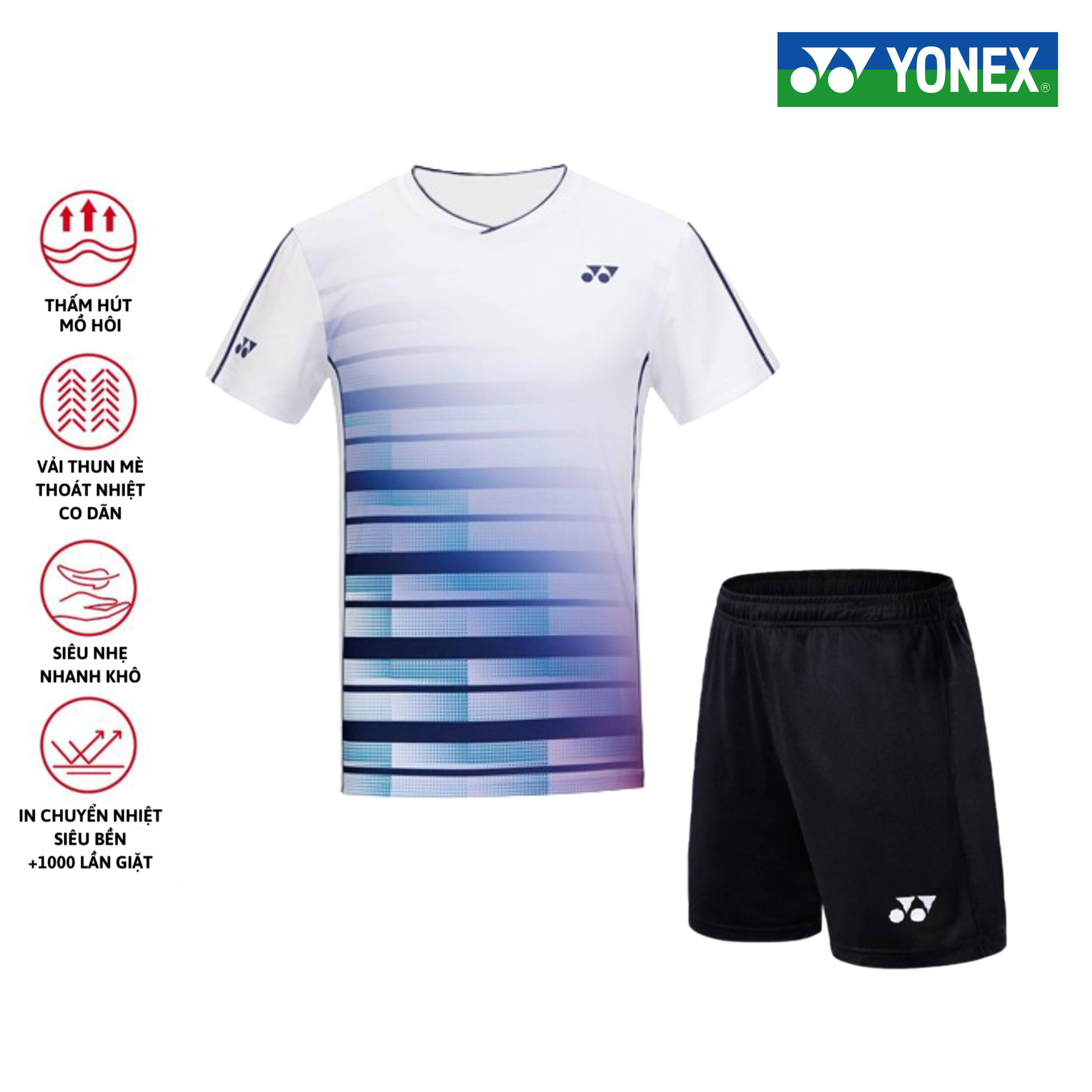 Áo cầu lông, quần cầu lông Yonex chuyên nghiệp mới nhất sử dụng tập luyện và thi đấu cầu lông A451