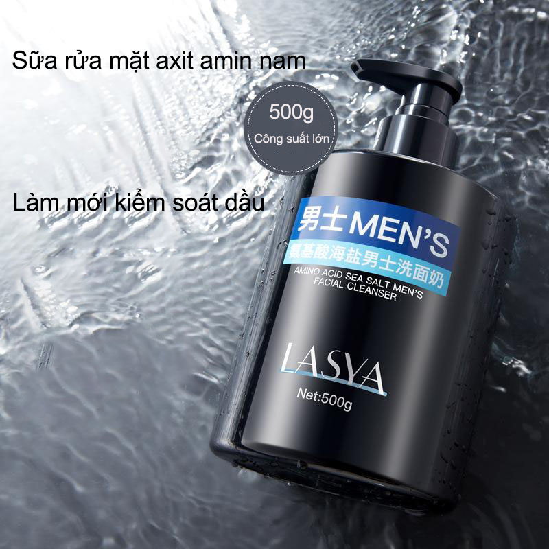 Axit amin nam sữa rửa mặt 500ML, kiểm soát dầu làm sạch, mặt bù nước và giữ ẩm sữa rửa mặt