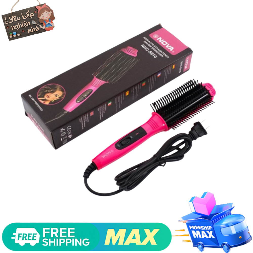 Lược Điện Uốn Tóc 2 In 1 Nova 8810