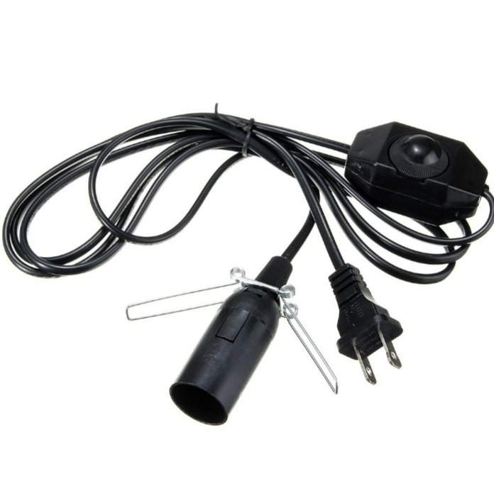 Dây nguồn dùng cho đèn đá muối himalya, loại chuyên dụng, dây dimmer, dây chiết áp, có phích cắm dài 2m, có kèm bóng đèn