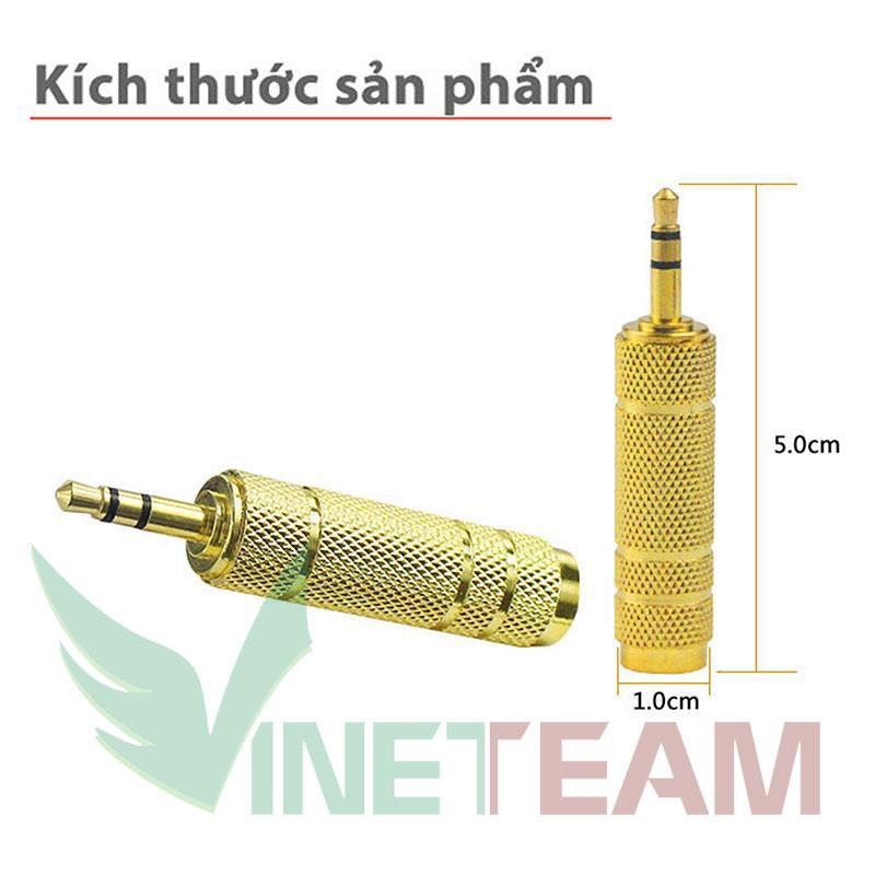 Jack chuyển đổi Âm thanh từ 3.5mm dương ra 6,5mm âm (dc3124)Remach-Rẻ Mà Chất