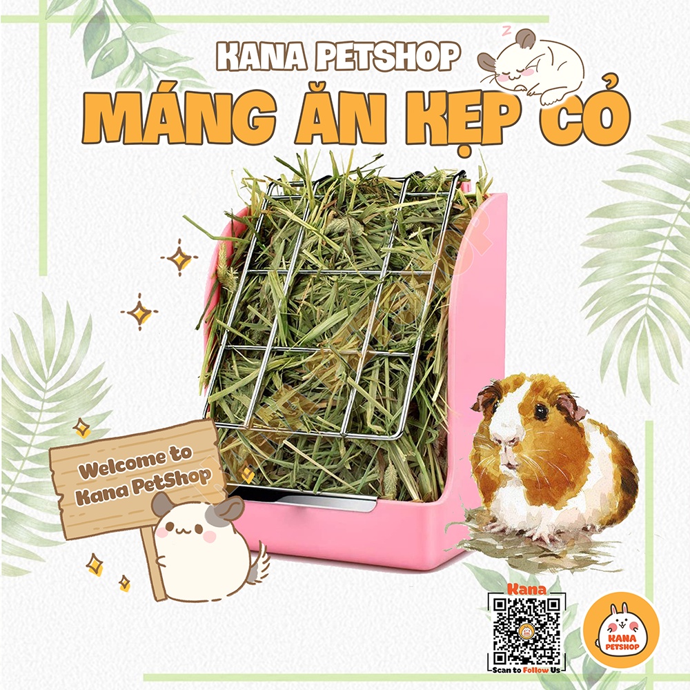 Máng Cỏ Kẹp Cho Thỏ Bọ Sóc 🐹 FreeShip 🐹 Máng Cỏ Chống Bới Cho Thú Cưng