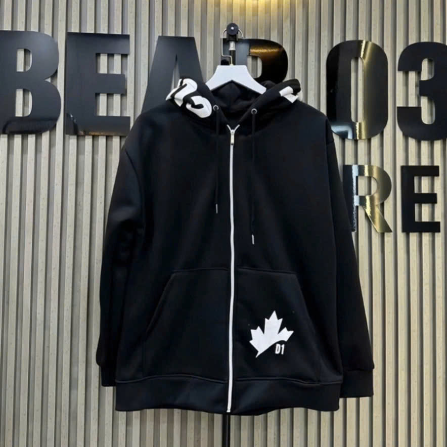 Áo Khoác Hoodie Zip Nam Nữ Họa Tiết In Chữ Mũ Siêu Hót Chất Nỉ Bông Dày Dặn Mũ 2 lớp Menswear Form Unisex 2024