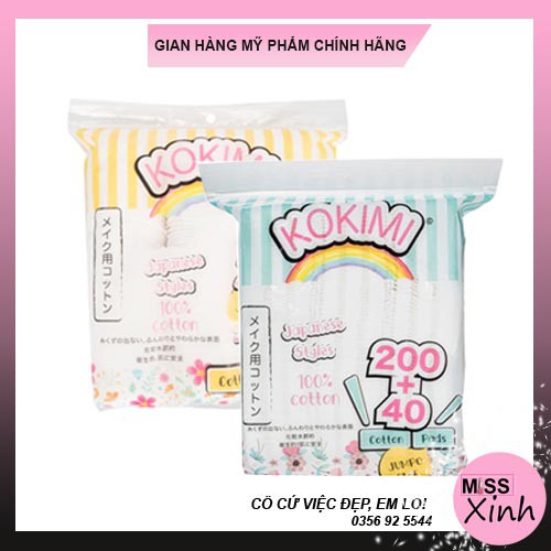 Bông tẩy trang Kokimi 210 miếng 240 miếng