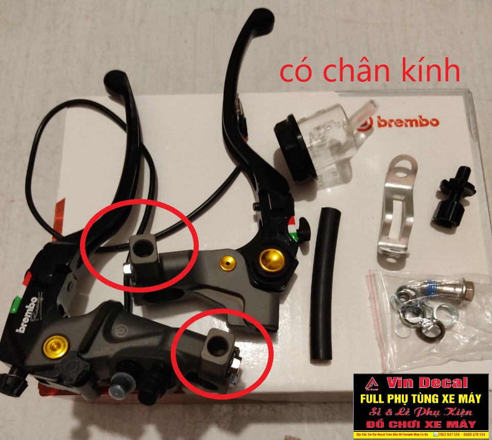 Cùm Tay Thắng - Tay Côn Brb Có Chân kính ( 1 cặp Full phụ kiện ), dễ dàng lắp đặt, dành cho các dòng Sonic - Raider - Satria - Exciter - Winner ,...