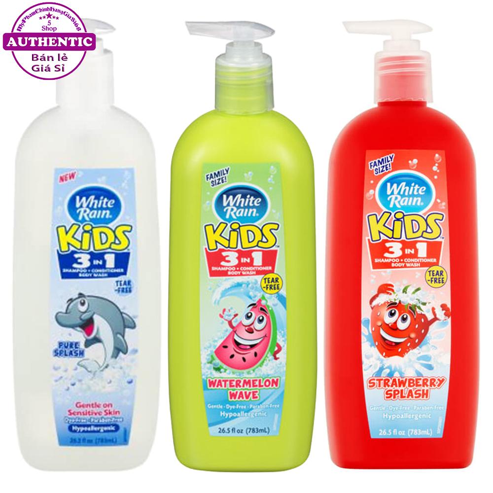 Sữa tắm gội xả em bé 3 in 1 white rain