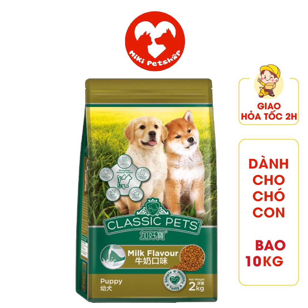 Thức Ăn Cho Chó Con Hạt Classic Pets Puppy Bao 10Kg Vị Sữa - Miki Petshop