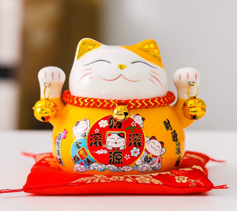 Mèo thần tài Ngũ Phúc Cao 10cm Siêu Cute