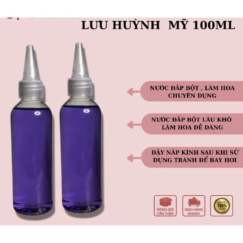 Lưu huỳnh mỹ tím đậm đắp bột móng loại 100ml - Phụ kiện đồ nail Thanh Tuấn