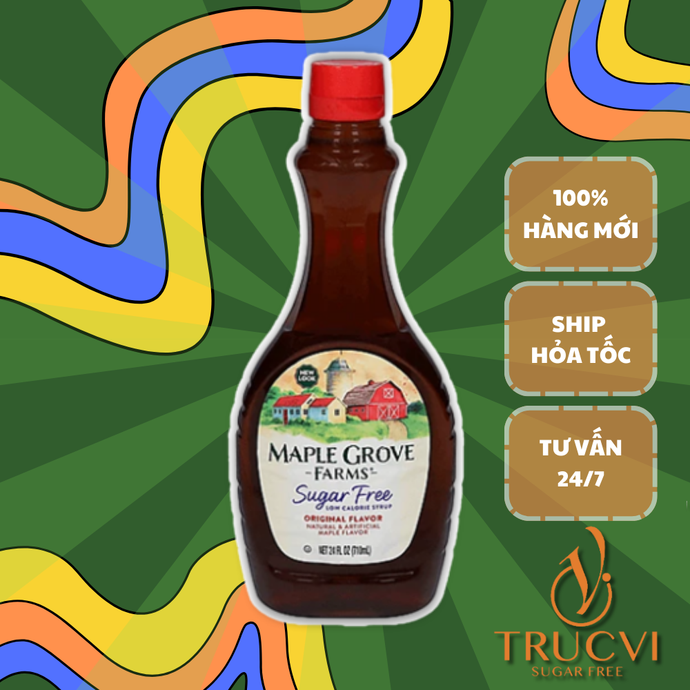 [Siro không đường] Syrup lá phong không đường Maple grove farms ( eat clean , keto ,gymer, ăn kiêng )