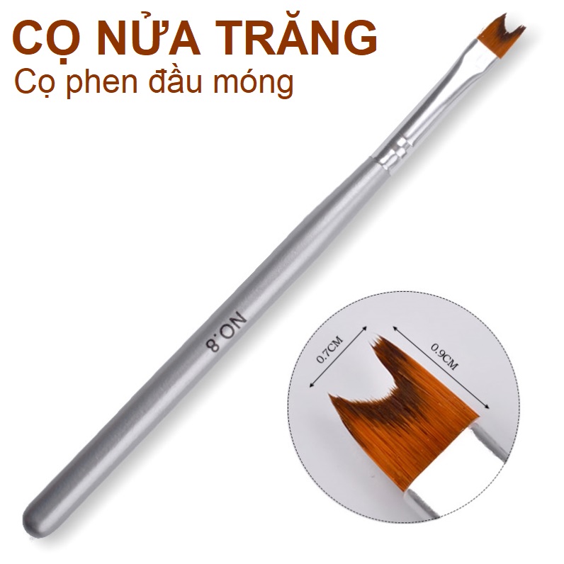Cọ nửa trăng bạc - vẽ hoa phen đầu móng