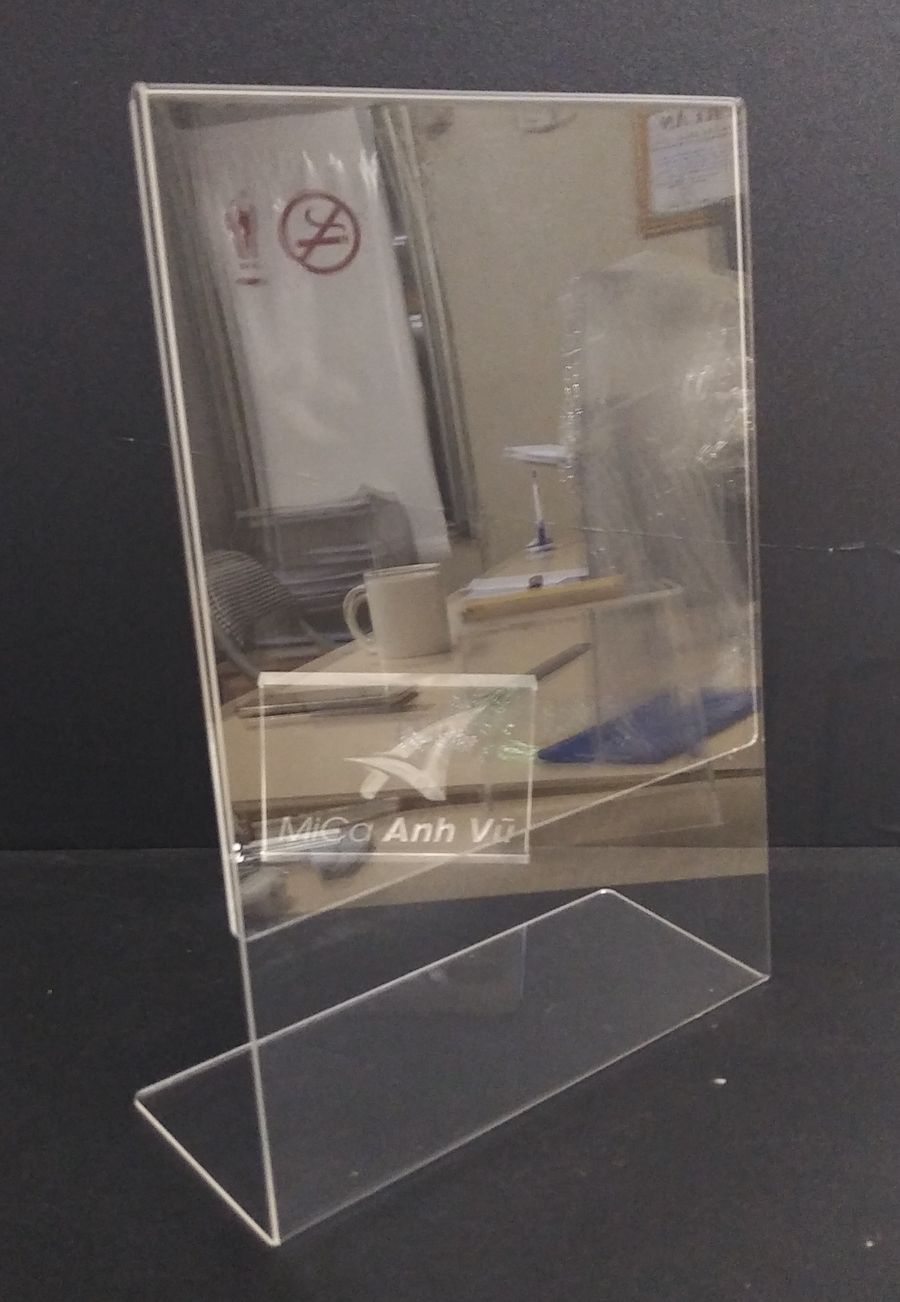 Combo 3 Kệ Menu Mica A6 Chữ L (Dọc)