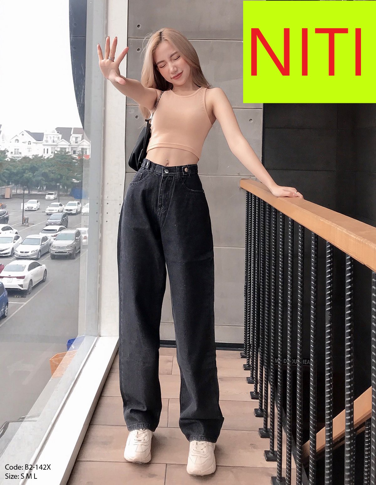 [HCM]QUẦN JEAN ỐNG RỘNG NỮ LƯNG CAO LAI CUỐN CẠP CHỈNH MÀU XÁM ĐEN CAO CẤP NITI ĐỦ SIZE S M L HOT HẾT NẤC