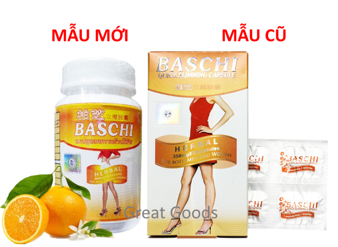 Viên uống Giảm Cân Baschi Cam - Hồng Thái Lan 30 viên giảm béo