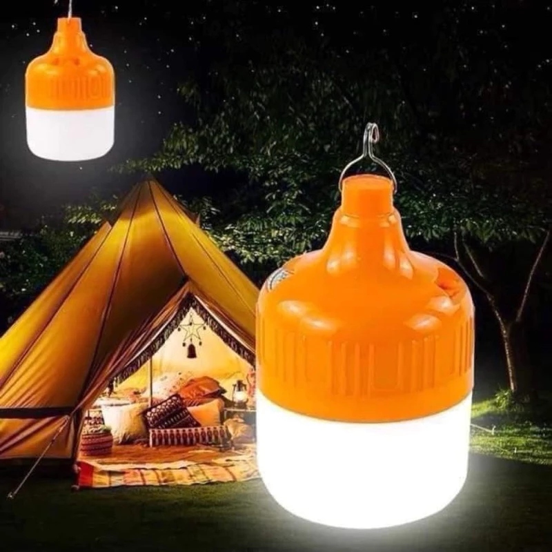 Bóng Đèn Tích Điện Công SuấT 500W, Bóng Đèn Led Tích Điện Chống Nước Sạc USB Sáng từ 6-8 Giờ