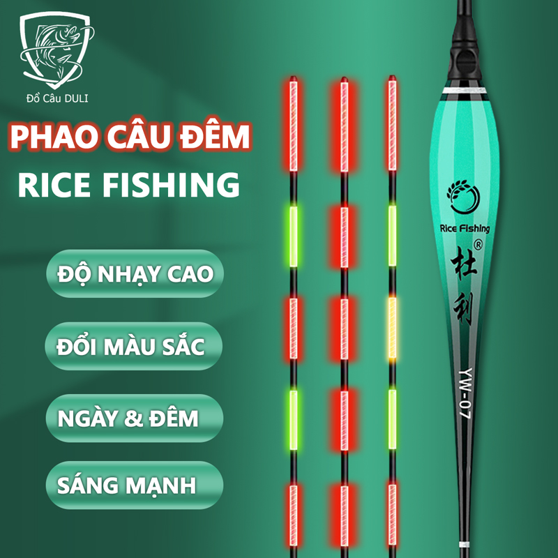 Phao Câu Đài Ngày Đêm Rice Fishing truyền tín hiệu cực kì nhanh nhạy PC-3