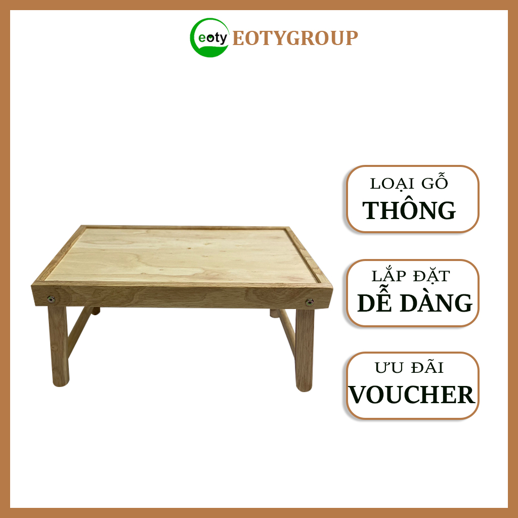 Bàn gỗ đa năng chân xếp 50cm, bàn học, bàn ăn, bàn làm việc ngồi bệt gấp gọn - Bàn gỗ gấp gọn Eotygroup