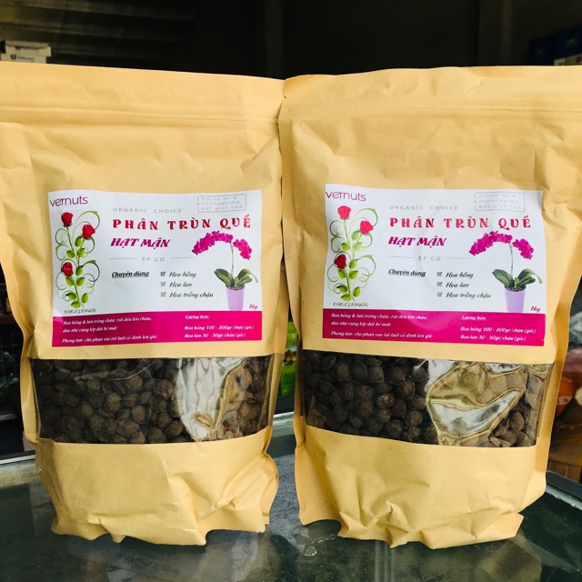 Phân trùn quế hạt mận Vernut túi 1 kg