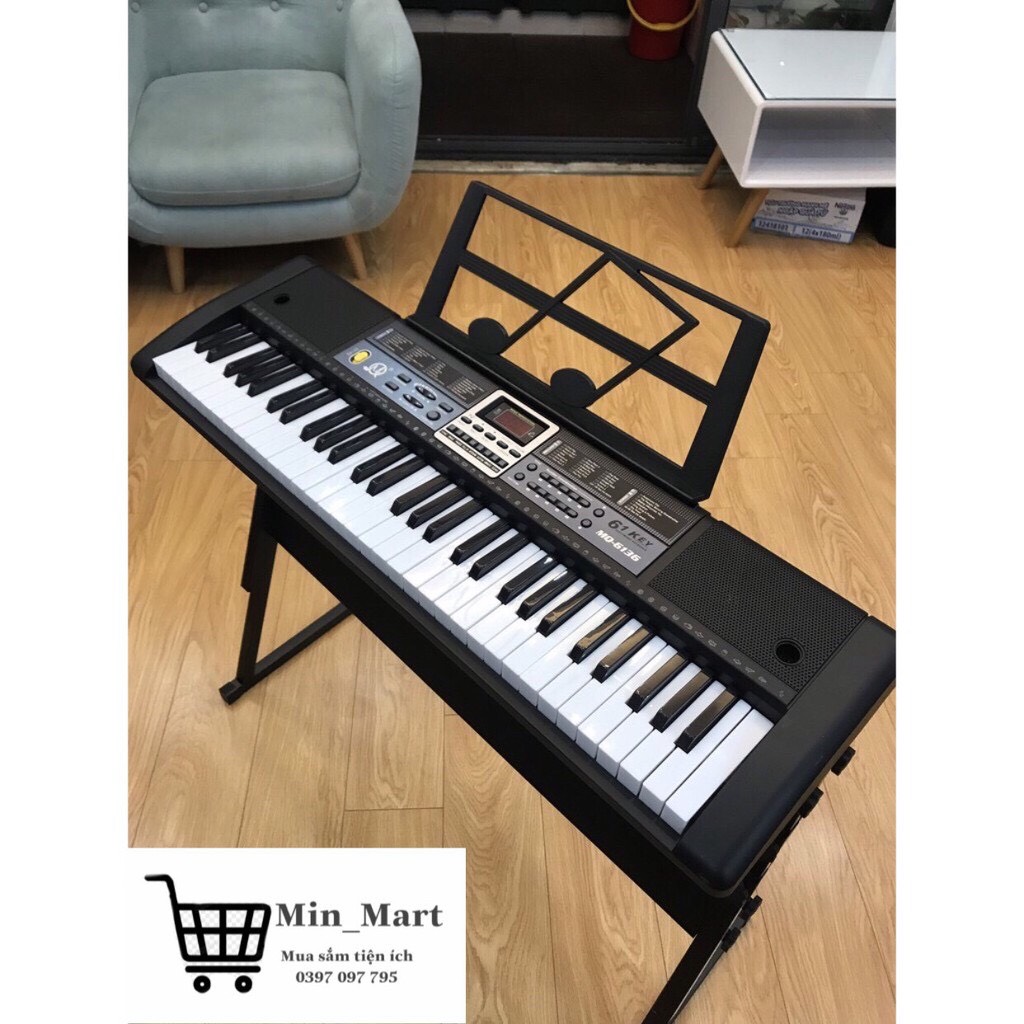 ĐÀN PIANO ĐIỆN ĐÀN PIANO 61 PHÍM ĐÀN ORGAN ELECTRONIC KEYBOARD ÂM THANH TRONG TRẺO, ĐỘ BỀN CAO, DỄ SỬ DỤNG - CÓ ẢNH THẬT, BẢO HÀNH TOÀN QUỐC, MIN_MART - 3