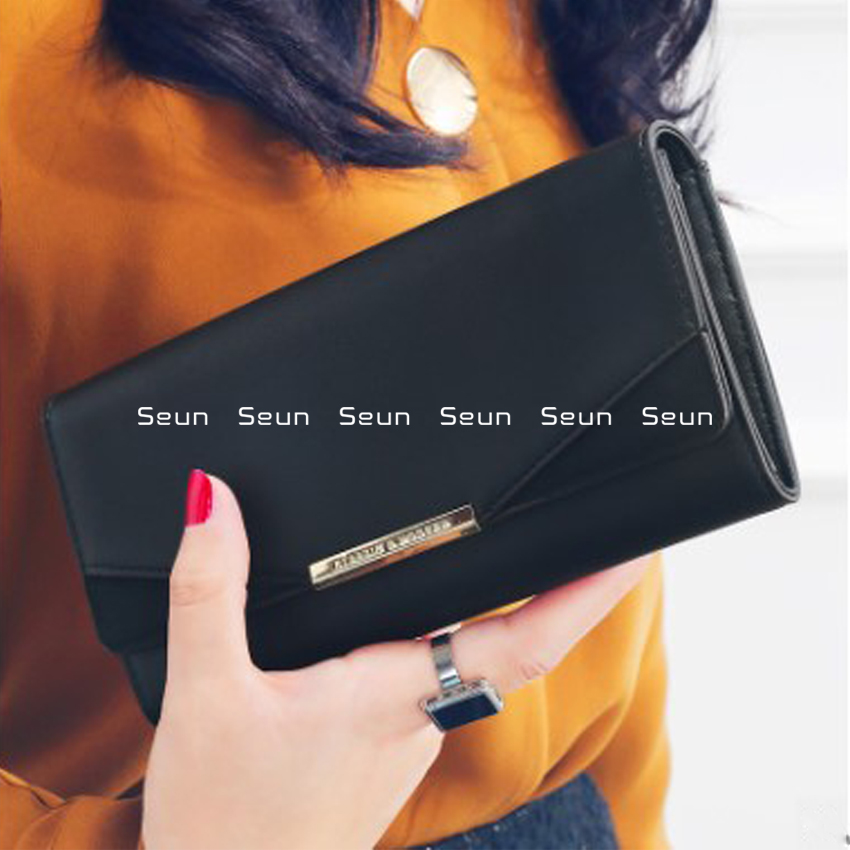 Ví dài nữ cầm tay cao cấp sang chảnh đựng tiền đựng giấy tờ nhiều ngăn bóp nữ Momowallet