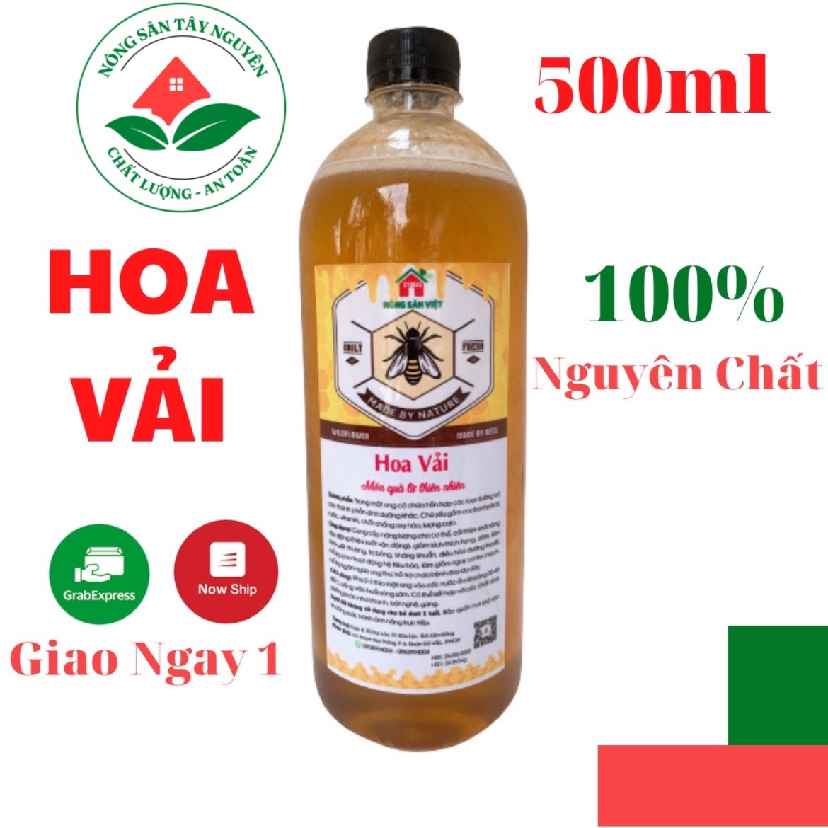Mật Ong Hoa Vải Nguyên Chất 1 Lít - 7 NGÀY ĐỔI TRẢ MIỄN PHÍ