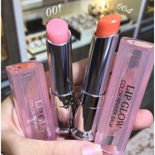 Set son dưỡng môi dior addict lip glow 001 pink và 004 coral