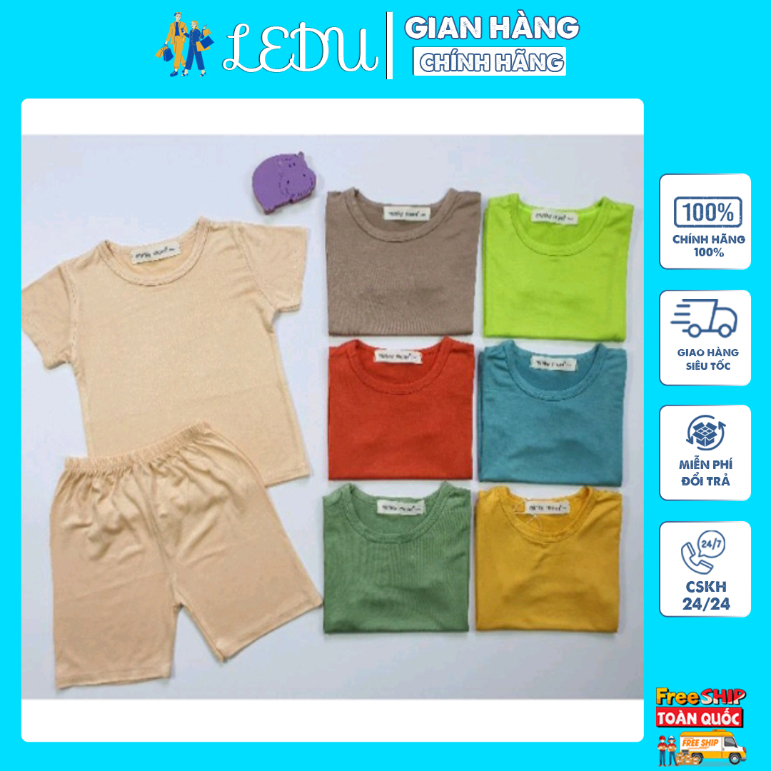 Bộ thun đùi cho bé trai bé gái Thời Gian LEDU - Bộ thun đùi cho bé trai bé gái