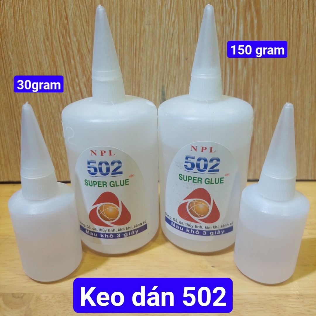 Keo 502 lớn lọ tròn siêu dính 30gram hoặc 150gram keo nhanh khô siêu dính, Keo 502 keo dán đa năng s