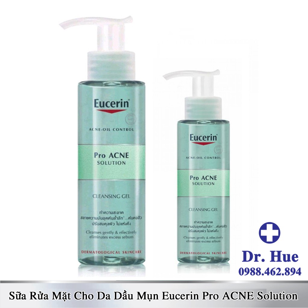 Sữa Rửa Mặt Eucerin Cho Da Dầu Mụn - Eucerin Pro ACNE Solution Cleansing 200ml